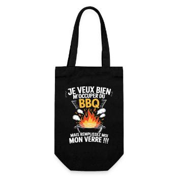 BBQ Apéro Cadeau Barbecue Humour - Sac à bouteille - noir - Devant
