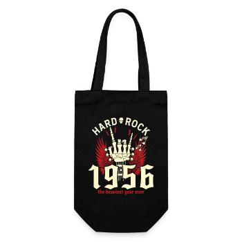 70 Jahre Rocker 70 Jahre 1956 - Geschenkbeutel für Flaschen - Schwarz - Vorne
