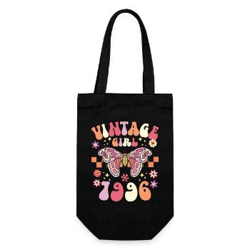 30 Jahre Vintage Frau Geburtstag 1996 - Geschenkbeutel für Flaschen - Schwarz - Vorne
