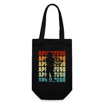 Cadeau apiculteur apiculture abeilles vintage - Sac à bouteille - noir - Devant