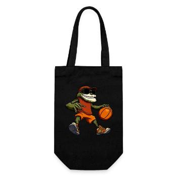 Faultiere Basketballerin / Basketball Faultier - Geschenkbeutel für Flaschen - Schwarz - Vorne