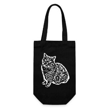 British Shorthair Cat Cat Black Cats - Gift Bag for Bottles - black - Front