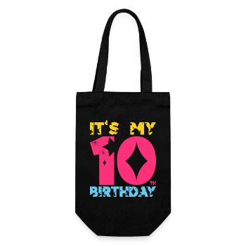 C’EST MON 10E ANNIVERSAIRE LICORNE 10E ANNIVERSAIRE - Sac à bouteille - noir - Devant