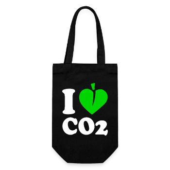 I love co2 - Gift Bag for Bottles - black - Front