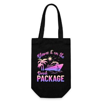 Humor Drinks Cruise Vacation - Gift Bag for Bottles - black - Front