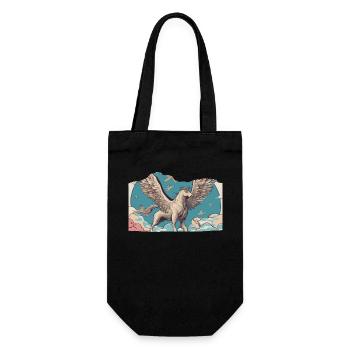 Pegasus mit Vögeln - Geschenkbeutel für Flaschen - Schwarz - Vorne