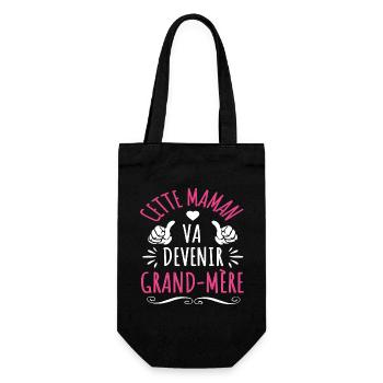 Cette maman va devenir grand-mère cadeau naissance - Sac à bouteille - noir - Devant