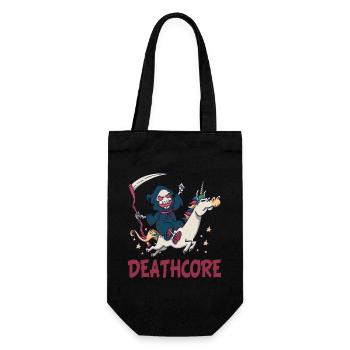 Lustiger Deathcore Sensenmann Einhorn Metalhead - Geschenkbeutel für Flaschen - Schwarz - Vorne