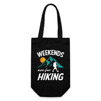 Weekends Are For Hiking - Gift Bag for Bottles - black - Front