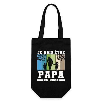 Je vais être papa en 2024 annonce naissance cadeau - Sac à bouteille - noir - Devant