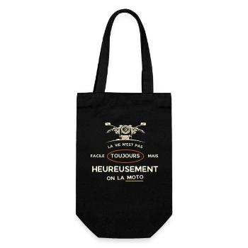 La vie n'est pas toujours facile moto, noël - Sac à bouteille - noir - Devant