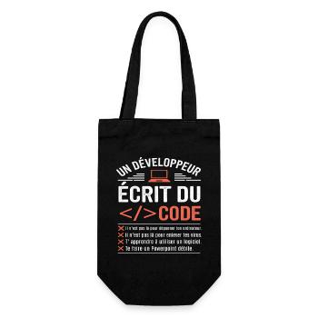 Un développeur écrit du code humour programmation - Sac à bouteille - noir - Devant