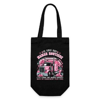Je suis une maman routière cadeau fête des mères - Sac à bouteille - noir - Devant