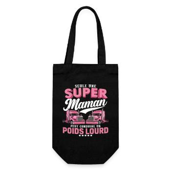 Seule Une Super Maman Peut Conduire Un Poids Lourd - Sac à bouteille - noir - Devant