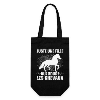 Juste Une Fille Qui Adore Les Chevaux Cadeau - Sac à bouteille - noir - Devant