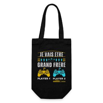Grand Frère 2025 Annonce Naissance Geek Gamer - Sac à bouteille - noir - Devant