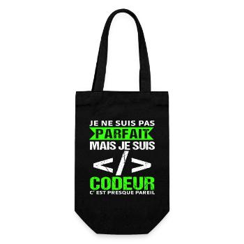 Humour Geek Cadeau Développeur Codeur Programmeur - Sac à bouteille - noir - Devant
