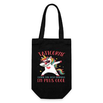 Taticorne Humour Tata Tante Licorne Dab Cadeau - Sac à bouteille - noir - Devant