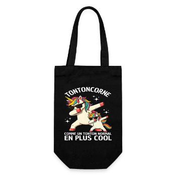 Tontoncorne Humour Tonton Oncle Licorne Dab Cadeau - Sac à bouteille - noir - Devant
