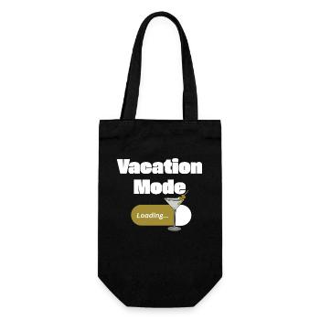 Vacation Mode On – Martini mit Ladebalken (hell) - Geschenkbeutel für Flaschen - Schwarz - Vorne