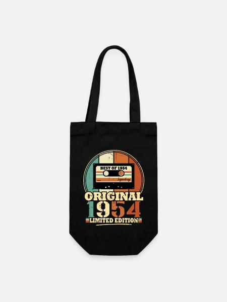 Original 1954 Retro Vintage Geburtstagsgeschenk - Geschenkbeutel für Flaschen - Schwarz