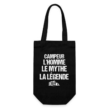 Campeur t-shirt homme humour vacance camping car - Sac à bouteille - noir - Devant