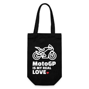 I love MotoGP - Gift Bag for Bottles - black - Front
