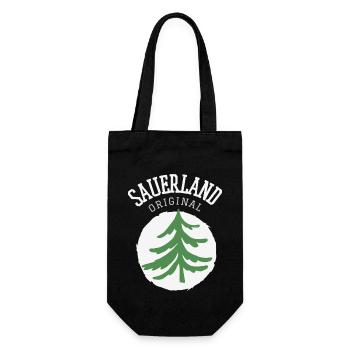 Sauerland Original | Dorfkind Wandern Wintersport - Geschenkbeutel für Flaschen - Schwarz - Vorne