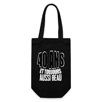 40ans toujours aussi beau maillot anniversaire - Sac à bouteille - noir - Devant