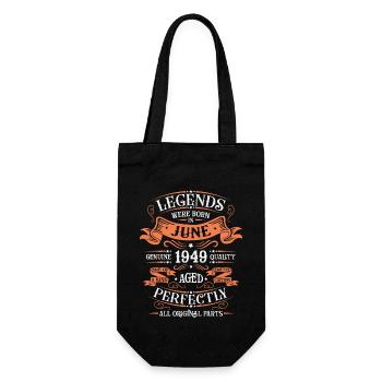 74e anniversaire juin millésime 1949 Idée cadeau - Sac à bouteille - noir - Devant