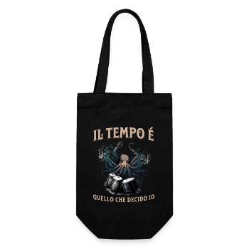 Il Tempo Quello Che Decido Io Strumento Musicale - Geschenkbeutel für Flaschen - Schwarz - Vorne