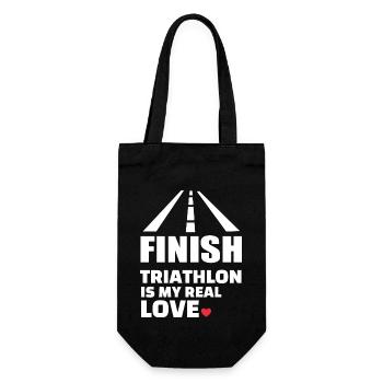 I love triathlon - Gift Bag for Bottles - black - Front
