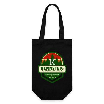 Rennsteig-Thüringer Wald-Thüringen - Geschenkbeutel für Flaschen - Schwarz - Vorne