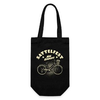 Fahrradfahrer - Geschenkbeutel für Flaschen - Schwarz - Vorne