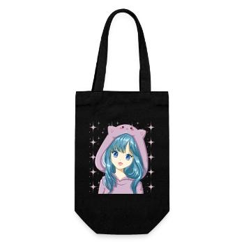 Manga Otaku Japanese Anime - Gift Bag for Bottles - black - Front