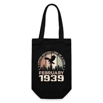 Incomparable since February 1939, 85th Anniversary - Gift Bag for Bottles - black - Front