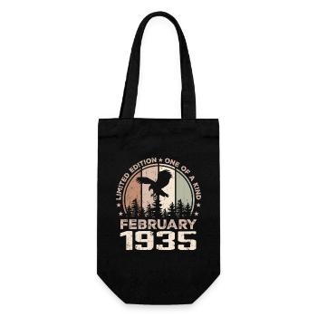 Incomparable since February 1935, 89th Anniversary - Gift Bag for Bottles - black - Front