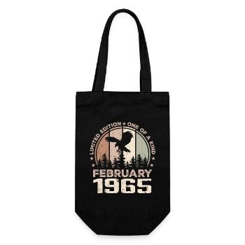 Incomparable since February 1965, 59th Anniversary - Gift Bag for Bottles - black - Front