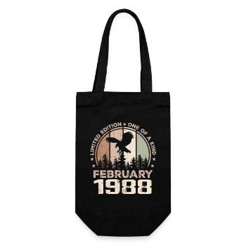 Incomparable since February 1988, 36th Anniversary - Gift Bag for Bottles - black - Front