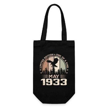 Incomparable since May 1933, 91st Anniversary - Gift Bag for Bottles - black - Front