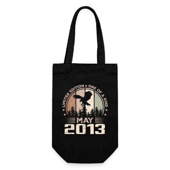 Incomparable since May 2013, 11th Anniversary - Gift Bag for Bottles - black - Front