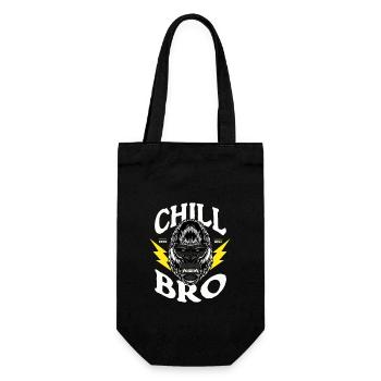 Gorilla Monkey Chill Bro - Cooler Gorilla - Geschenkbeutel für Flaschen - Schwarz - Vorne