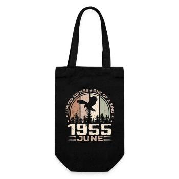 Incomparable since June 1955, 69th Anniversary - Gift Bag for Bottles - black - Front
