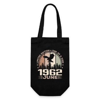 Incomparable since June 1962, 62nd Anniversary - Gift Bag for Bottles - black - Front