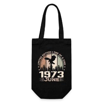 Incomparable since June 1973, 51st Anniversary - Gift Bag for Bottles - black - Front
