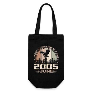 Incomparable since June 2005, 19th Anniversary - Gift Bag for Bottles - black - Front