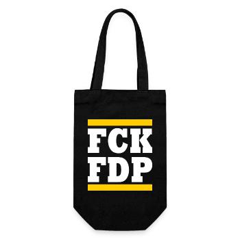 Fck fdp - Geschenkbeutel für Flaschen - Schwarz - Vorne