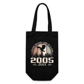 Incomparable since July 2005, 19th Anniversary - Gift Bag for Bottles - black - Front