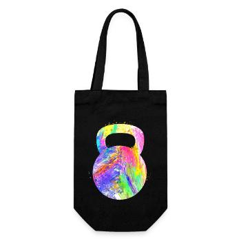 Kettlebell Workout Fitness Training - Geschenkbeutel für Flaschen - Schwarz - Vorne