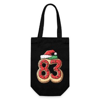 83 Number Christmas Cookie - Gift Bag for Bottles - black - Front